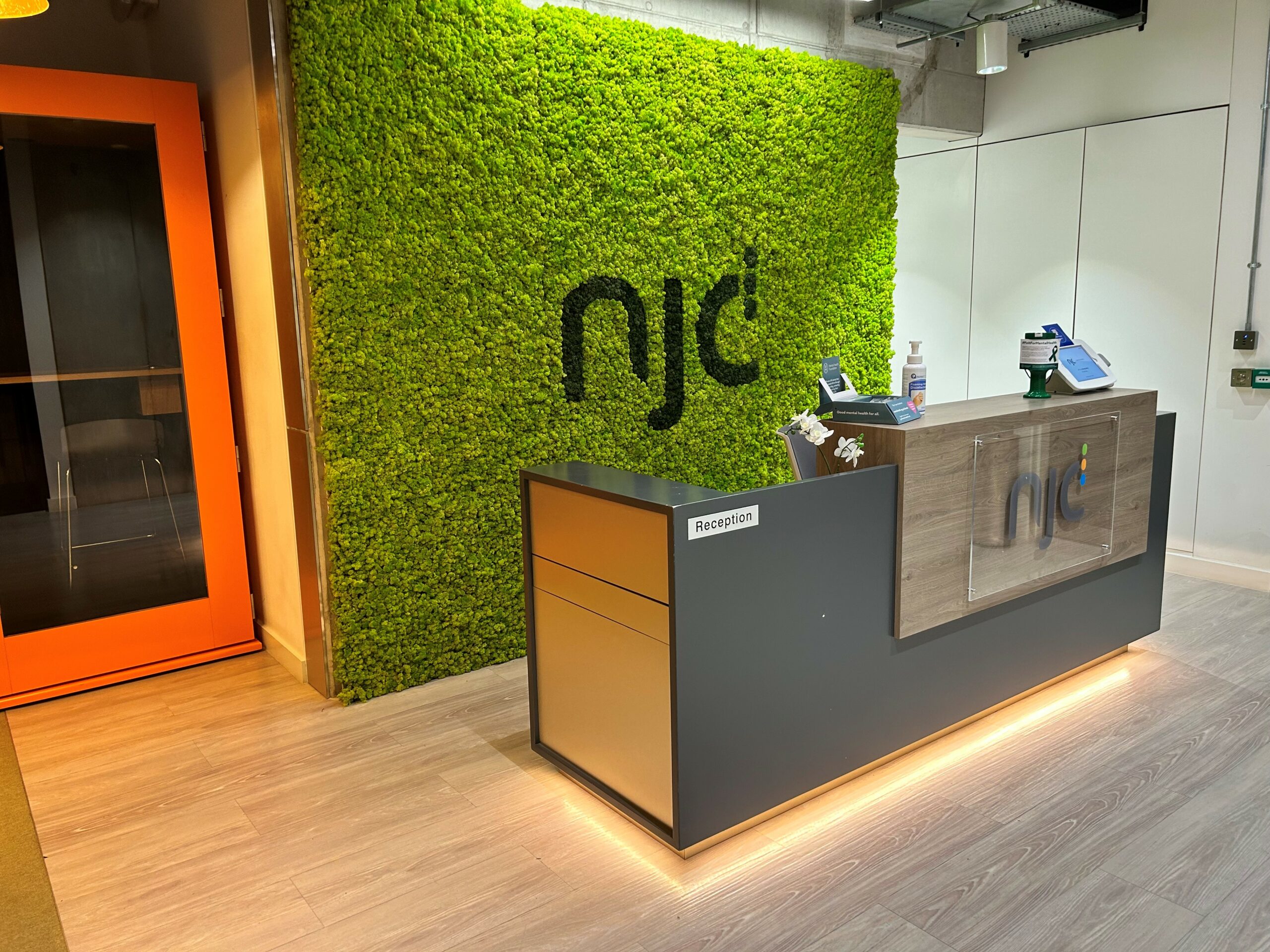 Biophilic design arrives at NJC’s Head Office, meet our new moss wall!